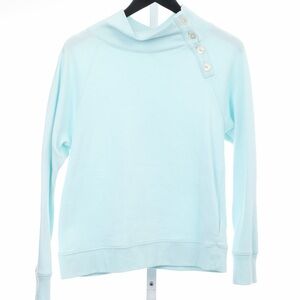 J. Crew Soft Blue Sweatershirt with Button Accents
